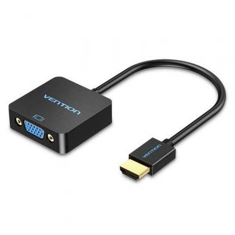 CONVERSOR VENTION ACPBB/ HDMI MACHO - VGA HEMBRA/ 15CM/ NEGRO