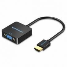 CONVERSOR VENTION ACPBB/ HDMI MACHO - VGA HEMBRA/ 15CM/ NEGRO