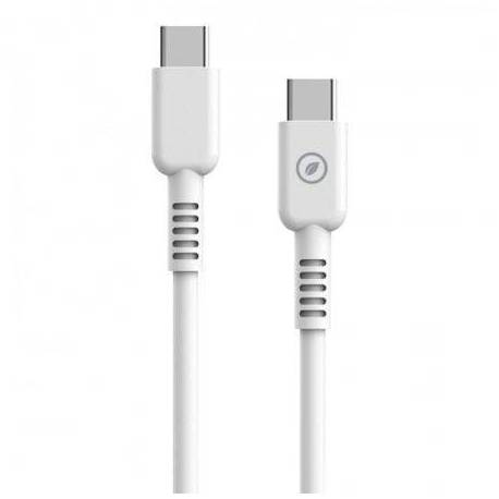 CABLE USB 2.0 TIPO-C MUVIT FOR CHANGE MCUSC0008/ USB TIPO-C MACHO - USB TIPO-C/ HASTA 60W/ 480MBPS/ 1.2M/ BLANCO