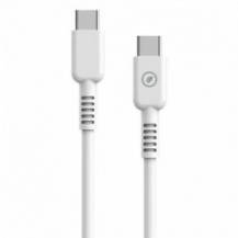 CABLE USB 2.0 TIPO-C MUVIT FOR CHANGE MCUSC0008/ USB TIPO-C MACHO - USB TIPO-C/ HASTA 60W/ 480MBPS/ 1.2M/ BLANCO
