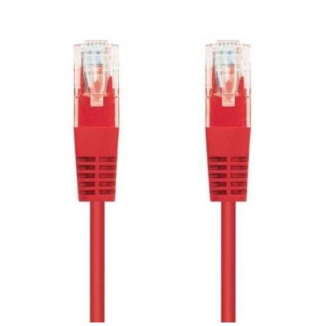CABLE DE RED RJ45 UTP NANOCABLE 10.20.0400-L25-R CAT.6/ 25CM/ ROJO