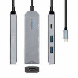 DOCKING USB TIPO-C AISENS ASUC-4P002-GR/ 1XHDMI 4K/ 2XUSB/ 1XUSB TIPO-C PD/ GRIS