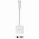 ADAPTADOR AUDIO NANOCABLE 10.24.1206/ USB TIPO-C MACHO - JACK 3.5 HEMBRA/ USB TIPO-C HEMBRA/ BLANCO