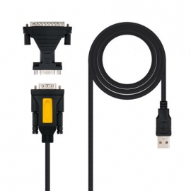 CABLE CONVERSOR IMPRESORA NANOCABLE 10.03.0002/ USB MACHO - DB9 MACHO/ DB25 MACHO