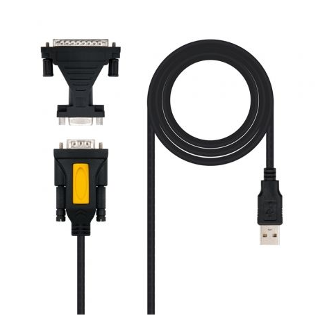CABLE CONVERSOR IMPRESORA NANOCABLE 10.03.0002/ USB MACHO - DB9 MACHO/ DB25 MACHO