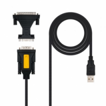 CABLE CONVERSOR IMPRESORA NANOCABLE 10.03.0002/ USB MACHO - DB9 MACHO/ DB25 MACHO