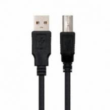 CABLE USB 2.0 IMPRESORA NANOCABLE 10.01.0102/ USB TIPO-B MACHO - USB MACHO/ 1M/ NEGRO