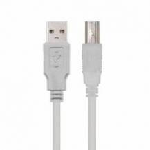 CABLE USB 2.0 IMPRESORA NANOCABLE 10.01.0104/ USB TIPO-B MACHO - USB MACHO/ 3M/ BEIGE