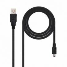 CABLE USB 2.0 NANOCABLE 10.01.0401/ USB MACHO - MINIUSB MACHO/ 1M/ NEGRO