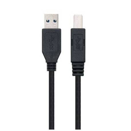 CABLE USB 3.0 IMPRESORA NANOCABLE 10.01.0802-BK/ USB TIPO-B MACHO - USB MACHO/ 2M/ NEGRO