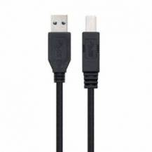 CABLE USB 3.0 IMPRESORA NANOCABLE 10.01.0802-BK/ USB TIPO-B MACHO - USB MACHO/ 2M/ NEGRO