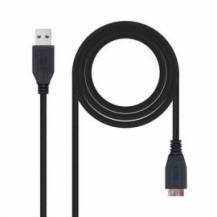 CABLE USB 3.0 NANOCABLE 10.01.1101-BK/ USB MACHO - MICROUSB MACHO/ 1M/ NEGRO