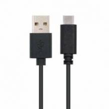 CABLE USB 2.0 TIPO-C NANOCABLE 10.01.2100/ USB TIPO-C MACHO - USB MACHO/ 480MBPS/ 50CM/ NEGRO