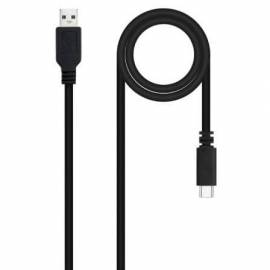 CABLE USB 2.0 NANOCABLE 10.01.2101-L150/ USB TIPO-C MACHO - USB MACHO/ 480MBPS/ 1.5M/ NEGRO