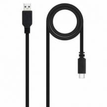 CABLE USB 2.0 NANOCABLE 10.01.2101-L150/ USB TIPO-C MACHO - USB MACHO/ 480MBPS/ 1.5M/ NEGRO