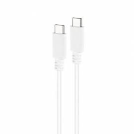 CABLE USB 2.0 TIPO-C NANOCABLE 10.01.2301-L150-W/ USB TIPO-C MACHO - USB TIPO-C MACHO/ 480MBPS/ 1.5M/ BLANCO