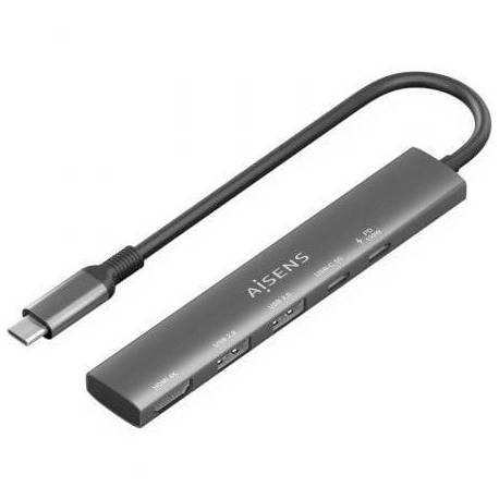 DOCKING USB TIPO-C AISENS ASUC-5P022-GR/ 1XHDMI 4K/ 2XUSB/ 1XUSB TIPO-C/ 1XUSB TIPO-C PD/ GRIS