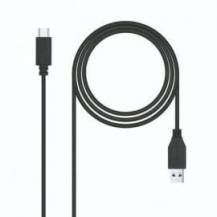 CABLE USB 3.1 TIPO-C NANOCABLE 10.01.4000/ USB TIPO-C MACHO - USB MACHO/ 50CM/ NEGRO