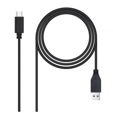 CABLE USB 3.1 TIPO-C NANOCABLE 10.01.4002/ USB TIPO-C MACHO - USB MACHO/ 10GBPS/ 2M/ NEGRO