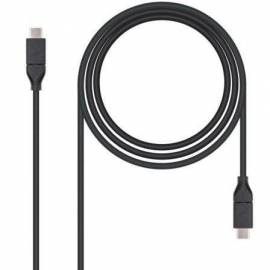CABLE USB 3.1 NANOCABLE 10.01.4101/ USB TIPO-C MACHO - USB TIPO-C MACHO/ 1M/ NEGRO