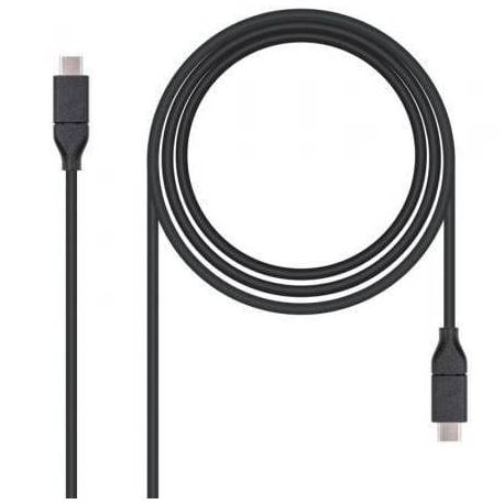 CABLE USB 3.1 NANOCABLE 10.01.4101/ USB TIPO-C MACHO - USB TIPO-C MACHO/ 1M/ NEGRO