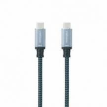 CABLE USB 3.1 TIPO-C NANOCABLE 10.01.4101-COMB/ USB TIPO-C MACHO - USB TIPO-C MACHO/ HASTA 100W/ 10GBPS/ 1M/ GRIS Y NEGRO