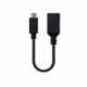 CABLE USB 3.1 NANOCABLE 10.01.4201/ USB TIPO-C MACHO - USB HEMBRA/ 15CM/ NEGRO