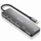 DOCKING USB TIPO-C AISENS ASUC-6P016-GR/ 1XHDMI 4K/ 2XUSB/ 1XLECTOR TARJETAS/ 1XUSB TIPO-C PD/ GRIS