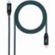 CABLE USB 3.2 NANOCABLE 10.01.4300-COMB/ USB TIPO-C MACHO - USB TIPO-C MACHO/ HASTA 100W/ 20GBPS/ 50CM/ GRIS Y NEGRO