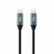 CABLE USB 3.2 TIPO-C NANOCABLE 10.01.4301-L150/ USB TIPO-C MACHO - USB TIPO-C MACHO/ HASTA 100W/ 20GBPS/ 1.5M/ GRIS Y NEGRO