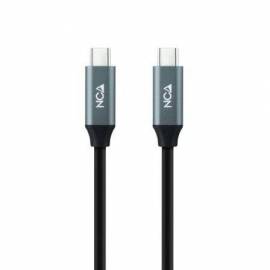 CABLE USB 3.2 NANOCABLE 10.01.4302/ USB TIPO-C MACHO - USB TIPO-C MACHO/ HASTA 100W/ 20GBPS/ 2M/ GRIS Y NEGRO