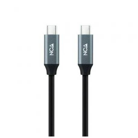 CABLE USB 3.2 TIPO-C NANOCABLE 10.01.4303/ USB TIPO-C MACHO - USB TIPO-C MACHO/ 3M/ GRIS Y NEGRO