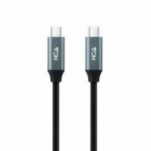 CABLE USB 3.2 TIPO-C NANOCABLE 10.01.4303/ USB TIPO-C MACHO - USB TIPO-C MACHO/ 3M/ GRIS Y NEGRO