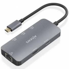 DOCKING USB TIPO-C AISENS ASUC-6P019-GR/ 1XHDMI 4K/ 3XUSB/ 1XRJ45/ 1XUSB TIPO-C PD/ GRIS