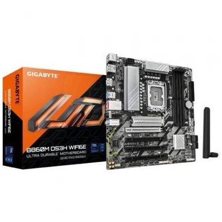 PLACA BASE GIGABYTE B860M DS3H WIFI6E SOCKET 1851/ DDR5/ PCIE 5.0/ MICRO ATX