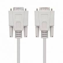 CABLE SERIE NULL MODEM NANOCABLE 10.14.0502/ DB9 MACHO - DB9 HEMBRA/ 1.8M/ BEIGE
