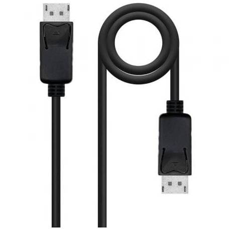 CABLE DISPLAYPORT 1.4 8K NANOCABLE 10.15.2800/ DISPLAYPORT MACHO - DISPLAYPORT MACHO/ 50CM/ CERTIFICADO/ NEGRO