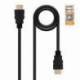 CABLE HDMI 2.0 4K NANOCABLE 10.15.3600/ HDMI MACHO - HDMI MACHO/ 50CM/ CERTIFICADO/ NEGRO