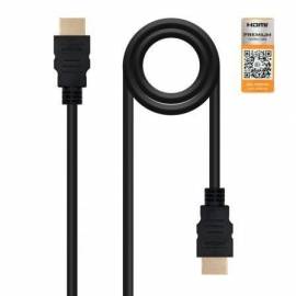 CABLE HDMI 2.0 4K NANOCABLE 10.15.3602/ HDMI MACHO - HDMI MACHO/ 2M/ CERTIFICADO/ NEGRO