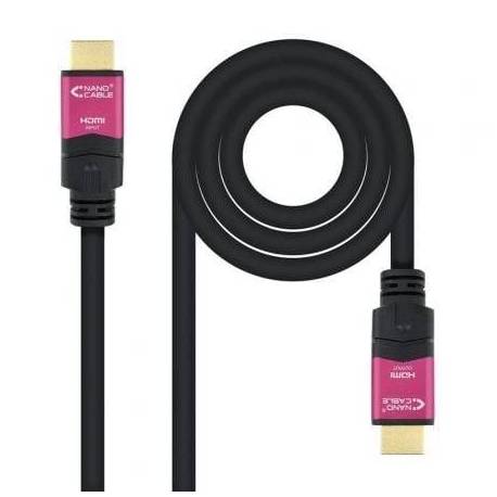 CABLE HDMI 2.0 4K NANOCABLE 10.15.3725/ HDMI MACHO - HDMI MACHO/ 25M/ NEGRO