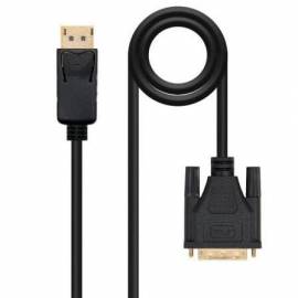 CABLE CONVERSOR NANOCABLE 10.15.4502/ DISPLAYPORT MACHO - DVI MACHO/ 2M/ NEGRO