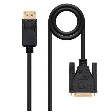CABLE CONVERSOR NANOCABLE 10.15.4502/ DISPLAYPORT MACHO - DVI MACHO/ 2M/ NEGRO