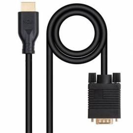 CABLE CONVERSOR NANOCABLE 10.15.4602/ VGA MACHO - HDMI 8K MACHO/ 1.8M/ NEGRO