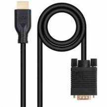 CABLE CONVERSOR NANOCABLE 10.15.4602/ VGA MACHO - HDMI 8K MACHO/ 1.8M/ NEGRO