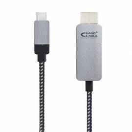CABLE CONVERSOR NANOCABLE 10.15.5103/ USB TIPO-C MACHO - HDMI MACHO/ 3M/ NEGRO