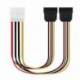 CABLE DUPLICADOR DE ALIMENTACIÓN NANOCABLE 10.19.0101-OEM/ MOLEX MACHO - 2X SATA HEMBRA/ 20CM