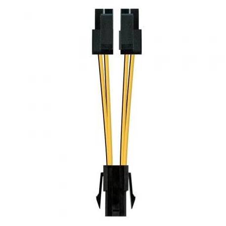 CABLE DE ALIMENTACIÓN MICROPROCESADOR NANOCABLE 10.19.1401/ MOLEX -4+4 PIN MACHO - MOLEX 4 PIN HEMBRA/ 15CM