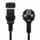 CABLE ALIMENTACIÓN NANOCABLE 10.22.0103/ SCHUKO MACHO - C13 HEMBRA/ 3M/ NEGRO