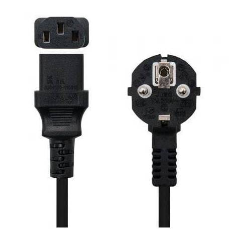 CABLE ALIMENTACIÓN NANOCABLE 10.22.0103/ SCHUKO MACHO - C13 HEMBRA/ 3M/ NEGRO