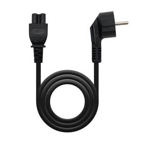 CABLE ALIMENTACIÓN TRÉBOL NANOCABLE 10.22.0302/ SCHUKO MACHO - C5 HEMBRA/ 1.5M/ NEGRO